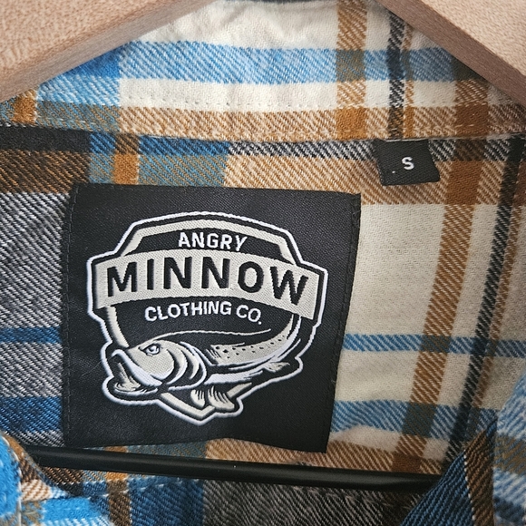Angry Minnow Hamm's Beer Patch Plaid Flannel Button Down - Picture 5 of 11
